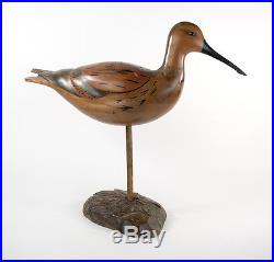 Rare Old Tom Taber Hersey Kyle Wood Duck Decoy Shore Bird Sand Signed Wormwood
