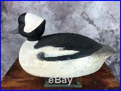 Rare Omer Round Bufflehead Duck Decoy Pair, Great Head/Bill Detail Best Offer