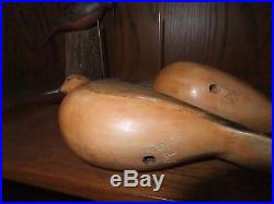 Rare PAIR of Morley dove decoys with wire stand, signed. VA PA DE NJ
