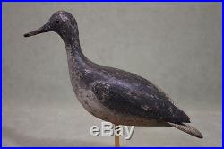 Rare Painted Hunting Working Shorebird Folk Art Decoy Signed N Authentic Antique