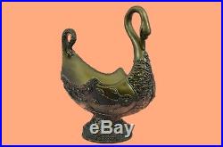 Rare Sculpture Solid Brass 12 Swan Goose Duck Decoy Scupture Planter Vintage Br