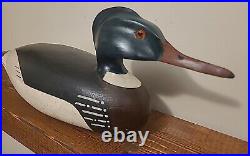 Rare Vintage Rutter SR. Red-Breasted Merganser Wooden Duck Decoy