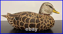 Realistic Hand Carved & Painted Wood Duck Decoy by McDowell 1997 Signed