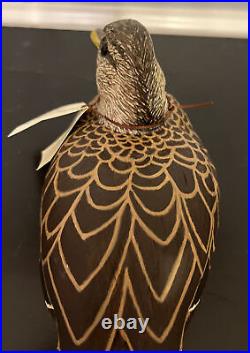 Realistic Hand Carved & Painted Wood Duck Decoy by McDowell 1997 Signed