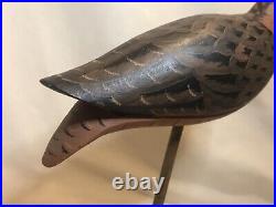 Red knot shorebird curlew sandpiper carved wooden decoy vintage