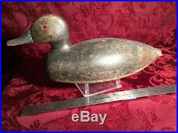 Redhead hen Canadian hollow duck decoy weight removed