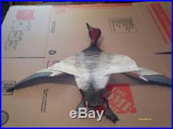 Restoration Needed Flying Life size Red Head Duck Decoy Maybe Elmer Crowell