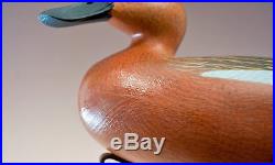 Rick Brown Pair of Hand Carved Duck Decoy Cinnamon Teal Decoys