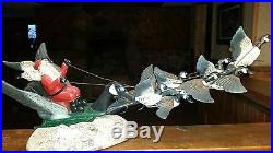 Santa/Canadian Geese woodcarving, duck decoy, fish decoy, Casey Edwards