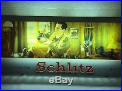 Schlitz Vintage 1958 Lighted Beer Sign Bar Pub Advertising Hunting Duck Decoy