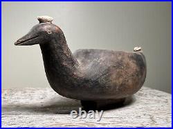 Senufo Carving. Duck Form Box w. Effigy Lid. Côte D. Western Africa. 20th C
