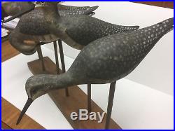 Set Of 6 Yellowlegs Decoys Carved By Dave Rhodes