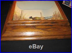Signed 1940s Miniature Decoy Diorama by RODELL with Ring-Necked Pheasants No Resv