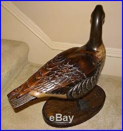 Signed Ducks Unlimited Wooden Canadian Goose by Tom Taber & John Fairfield