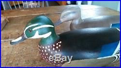 Spectacular Mint Pr 1970s Hurley Conklin Swimming Woodduck Duck Decoys Decoy