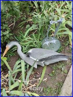Stuffed Gray Heron decoy