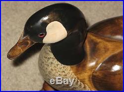 Tom Taber Signed Hand Carved Wooden Standing Canadian Goose / 21 Inches Tall