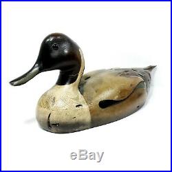 TOM TABER WOOD NORTHERN PINTAIL DUCK DECOY. Signed