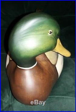 Tom Taber Ducks Unlimited Signed Duck Decoy Encore Collection Edition Figurine