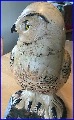 Tom Taber/Hershy Kyle JR Original Hand Carved Snow Owl