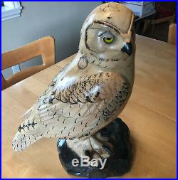 Tom Taber/Hershy Kyle JR Original Hand Carved Snow Owl