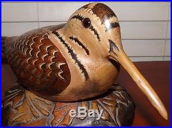 Tom Taber Woodcock Wood Carving Decoy
