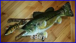 Trophy large mouth bass, perch, duck decoy, fish decoy, Casey Edwards