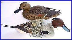 Two Large Vintage Wood Duck Decoy By William H. Cranmer Folk Art Signed 1968