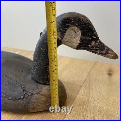 Ultra Rare! Antique 1870's-1890's 24 Hand Carved Hollow Wood Canada Goose Decoy