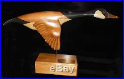 Unique Hand Carved Wood Goose Duck Decoy Sculpture 1984 Gift Office Den