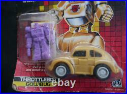 Unopened Goldbug Throttlebot With BUBBLE FIG W DECOY Vintage 1987 G1 Transformers