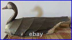 VINTAGE CANVAS OVER WIRE &WOOD HEAD FRAME GOOSE DUCK DECOY ALMOST 2ft