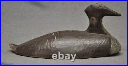 VINTAGE EAST COAST HEN MERGANSER duck decoy original paint FOLK ART