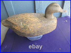 VINTAGE MALLARD HEN WORKING DECOY! BEN SCHMIDT 1884-1968, MICH 1st paint