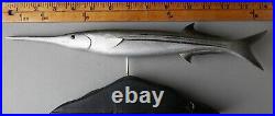 VINTAGE WATERFILED FISH SPEARING DECOY FOLK ART FISHING LURE WithSTAND