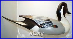 VTG 1991 Hand Carved Painted Pintail Duck Decoy 25 X 12 Ducks Unlimited #990