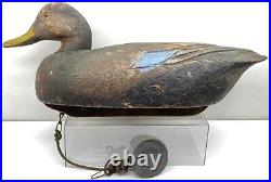 VTG 50's Wooden Duck Decoy Hand Carved 17 Long Glass Eyes Mallard Hen Lifelike