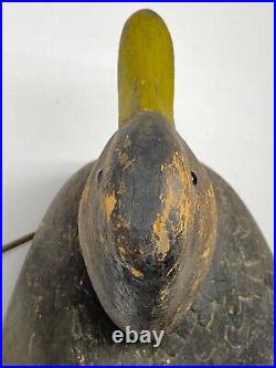 VTG 50's Wooden Duck Decoy Hand Carved 17 Long Glass Eyes Mallard Hen Lifelike