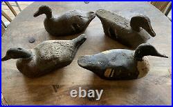 VTG Duck Decoys Set Of Four Duck Decoys Hunting Wood Father's Day Gift