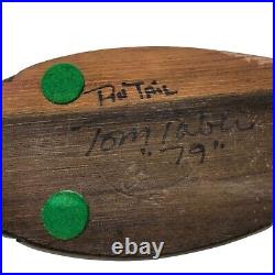 VTG Tom Taber Pin Tail Signed Duck Decoy Brown Black 1979