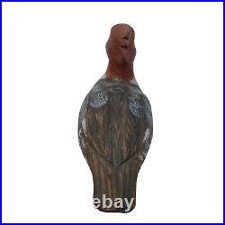 VTG Wooden Hand Painted Duck Decoy 9.5 Duck Signed Paul E. Lacombe Mandarin