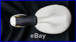 Very Large Hand Carved Solid Wood White Swan Decoy by Capt. Harry Jobes