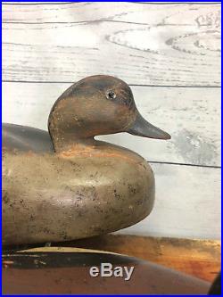 Very Rare Wildfowler Decoys Old Saybrook Conn Rigmate Hollow Widgeon Pair Stamp