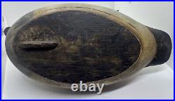 Vintage 12.375 Hand Carved Wooden Duck Decoy
