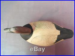 Vintage 1940s Bob McGaw Canvasback Decoy Havre de Grace MD Upper Chesapeake Bay