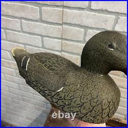 Vintage 1940s Mallard & Hen Wooden Duck Hunting Decoys Victor Repainted