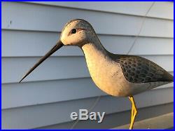 Vintage 1968 HV Shourds Tuckerton NJ Barnegat Bay Yellowleg Shore Bird Decoy