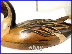 Vintage 1982 Tom Taber-hersey Kyle Jr. Medallion Series Pintail Carved Wood Duck
