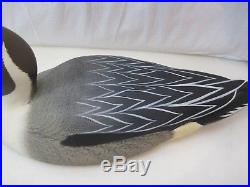 Vintage 1990 Wayne Waterfield Signed Carved Wooden Duck Decoy