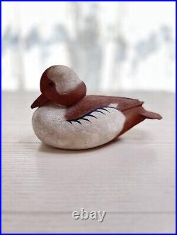 Vintage 1996 Bufflehead Hand painted Duck Decoy By E. Lowell